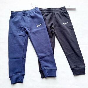 Nike Boy 2 pairs New Sweatpants in Obsidian Blue & Black NWT size 3-4Y